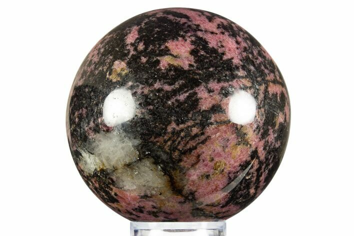 Polished Rhodonite Sphere - Madagascar #337267